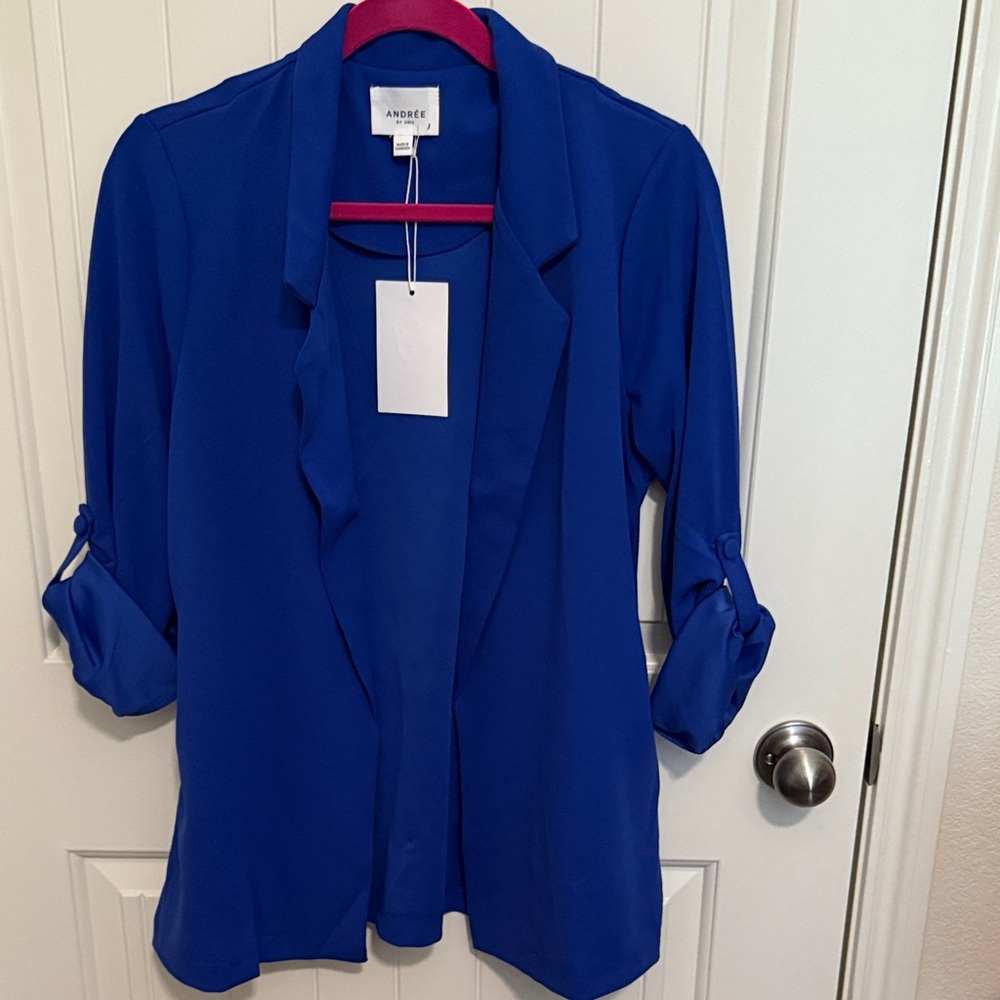 Andree by Unit Women's Vibrant Blue Blazer Size Large